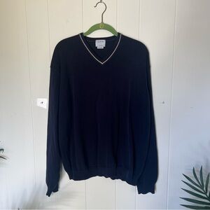 J. Crew Men's Navy V-Neck Sweater